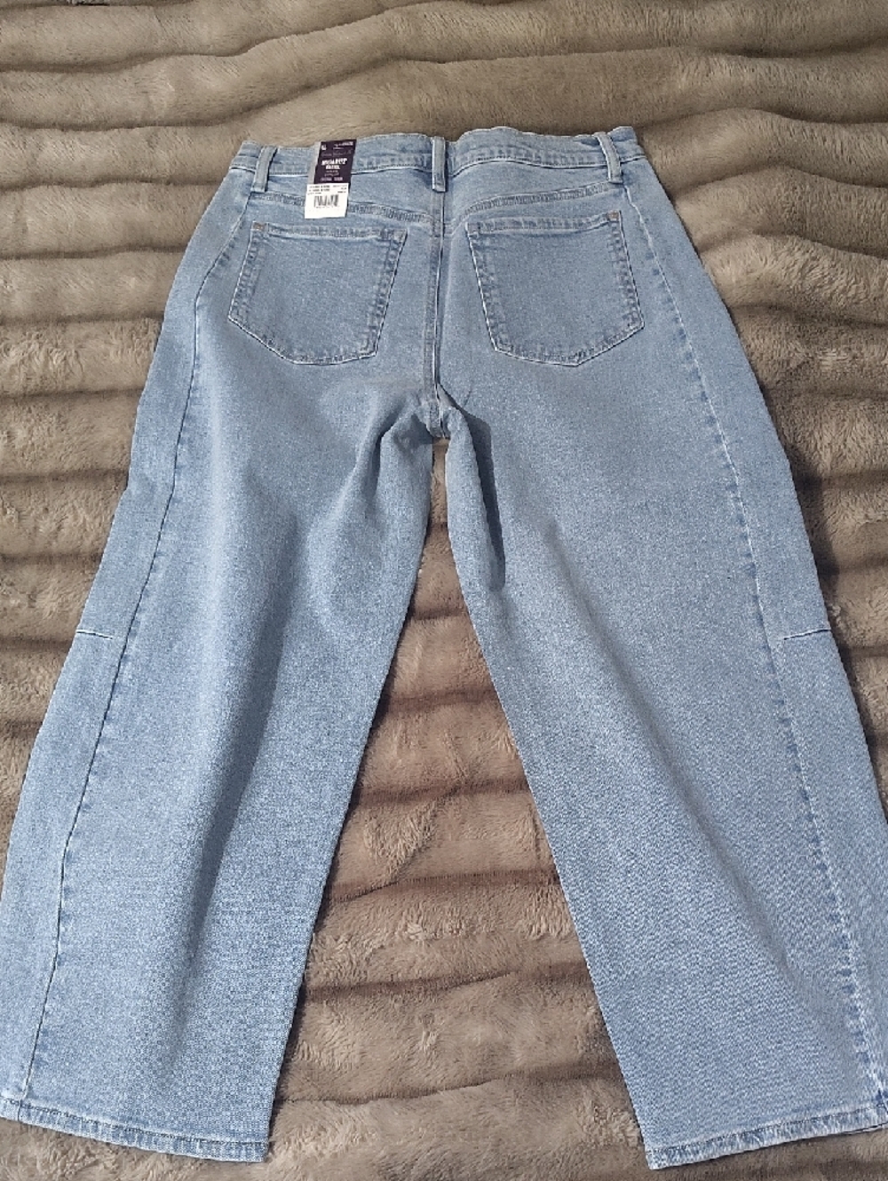 Light Blue Women’s Jeans - Classic High-Rise Wide Leg Size 12 - Picture 8 of 8